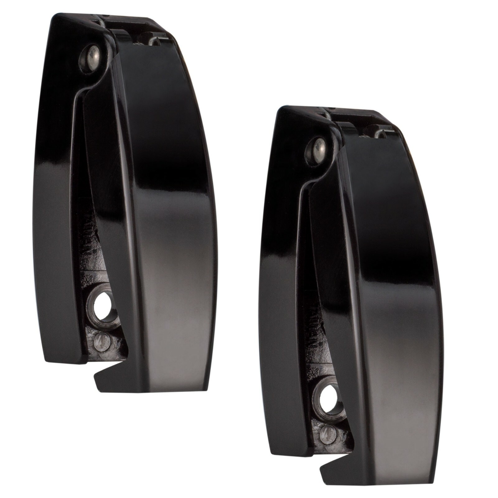 RecPro Black RV Rounded Baggage Door Catch Compartment Hardware Clips 2 Pk