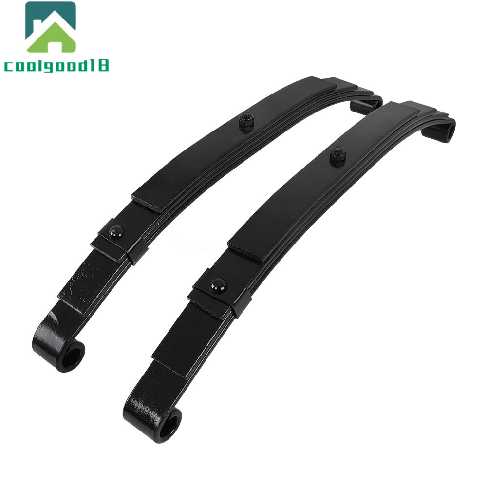 For 5000lbs Axle Trailer Leaf Spring 4 Leaf Double Eye 2500lbs Cap -Set 2