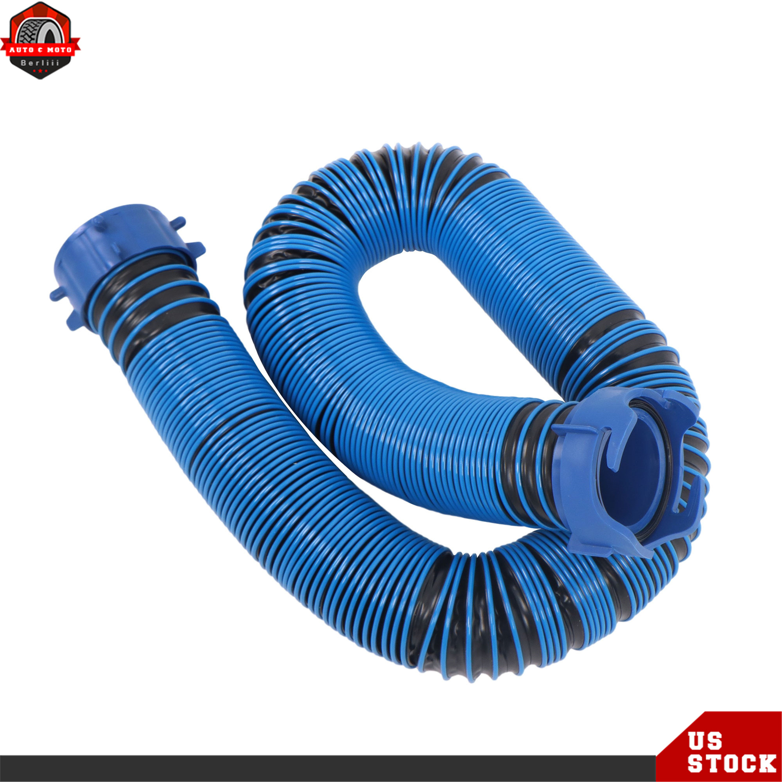 4-in-1 Adapter & Clear Elbow & Cap & 10 FT Sewer Hose Kit For Camper RV Trailer