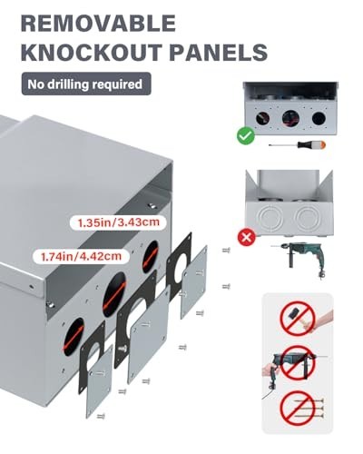 RV Electrical Outlet Panel 20 30 50 Amp 125 250 Volt with Breaker for RV Park