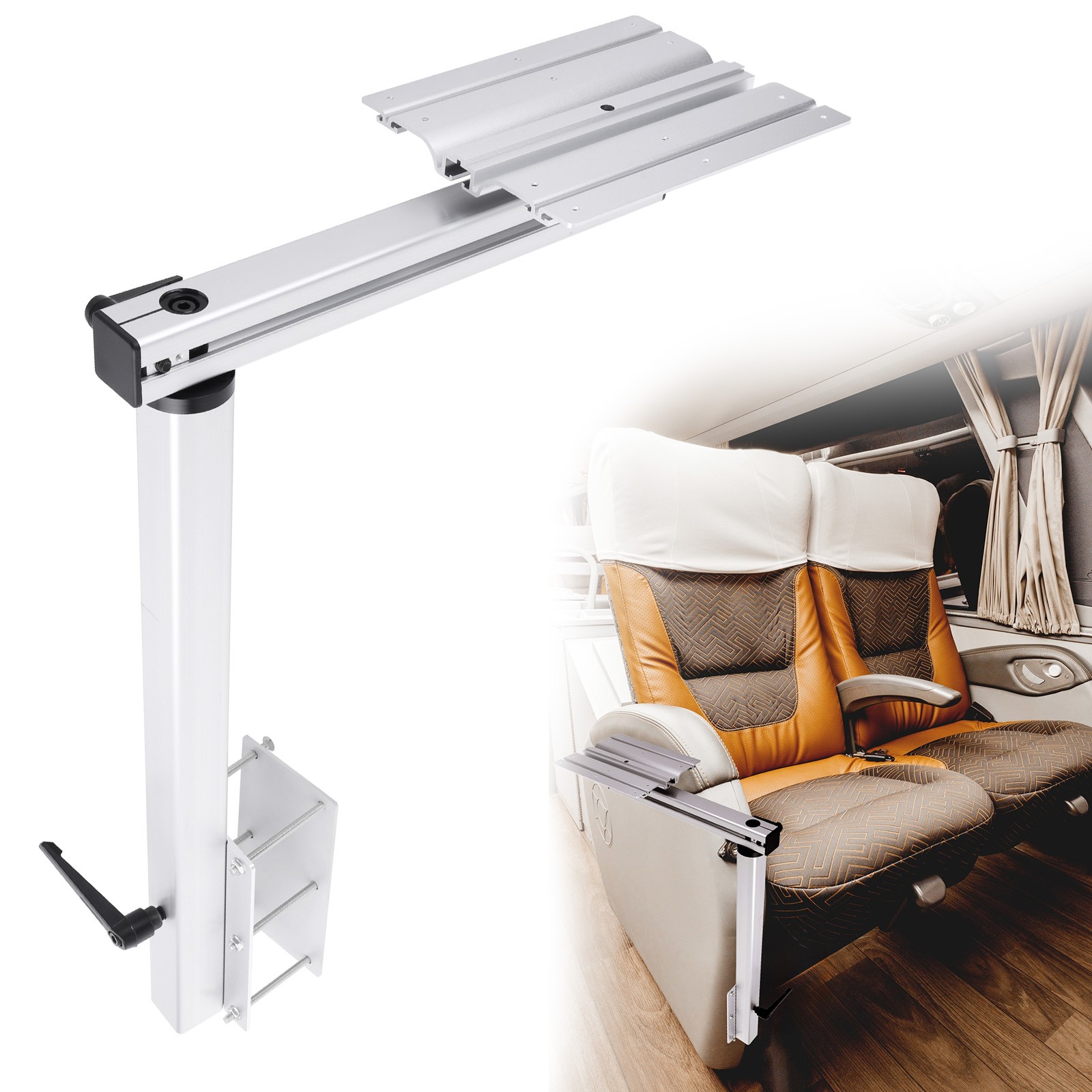 Removable Table Mount Adjustable 360 Swivel Table Leg For Marine Boat RV Caravan