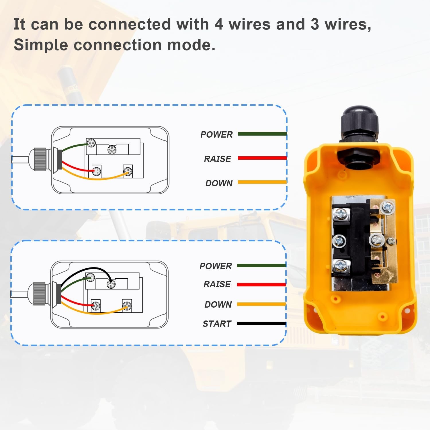12V DC Dump Trailer Remote Control Switch Lift Gate Up Down Tipper Controller