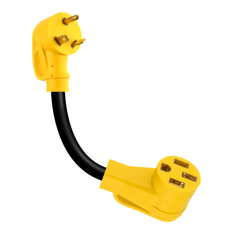 Rated For 125V and 3750 Watts PVC Sleeve Copper Code RV Plug Adapter CA1 E18