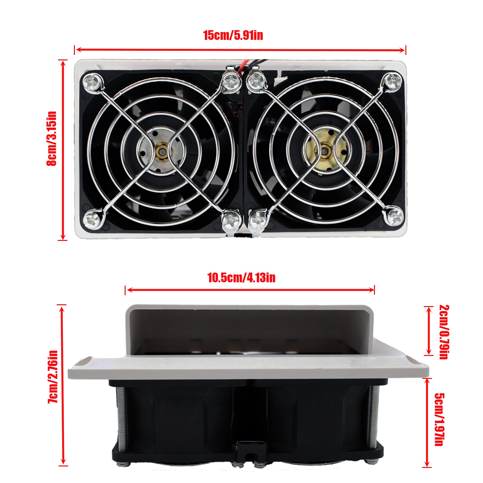 RV Trailer Car Air Vent Ventilation Side Fan Blower Cooling Exhaust Outlet 12V