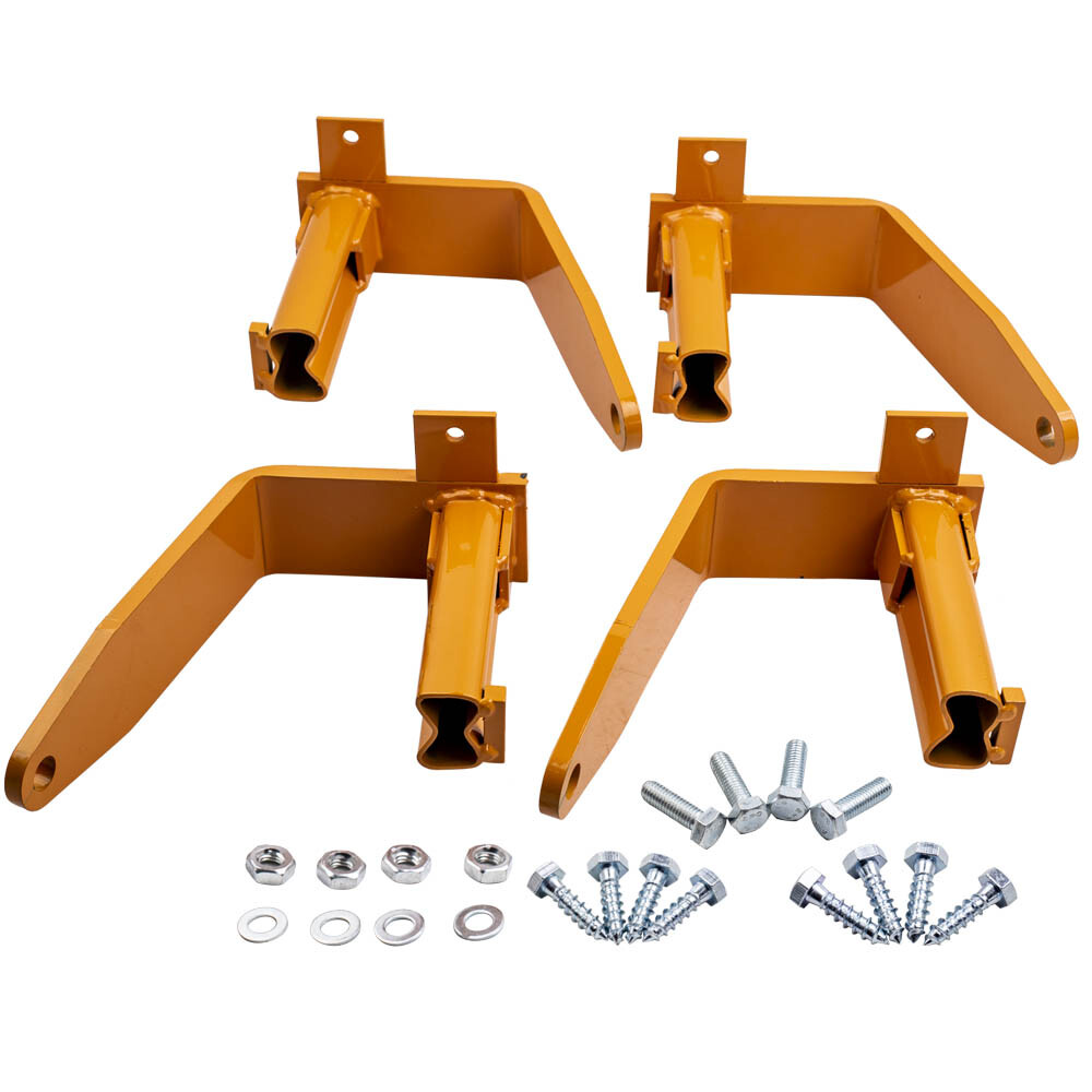 4 Pack Yellow Powder Coated Camper Tie Downs for TDSF