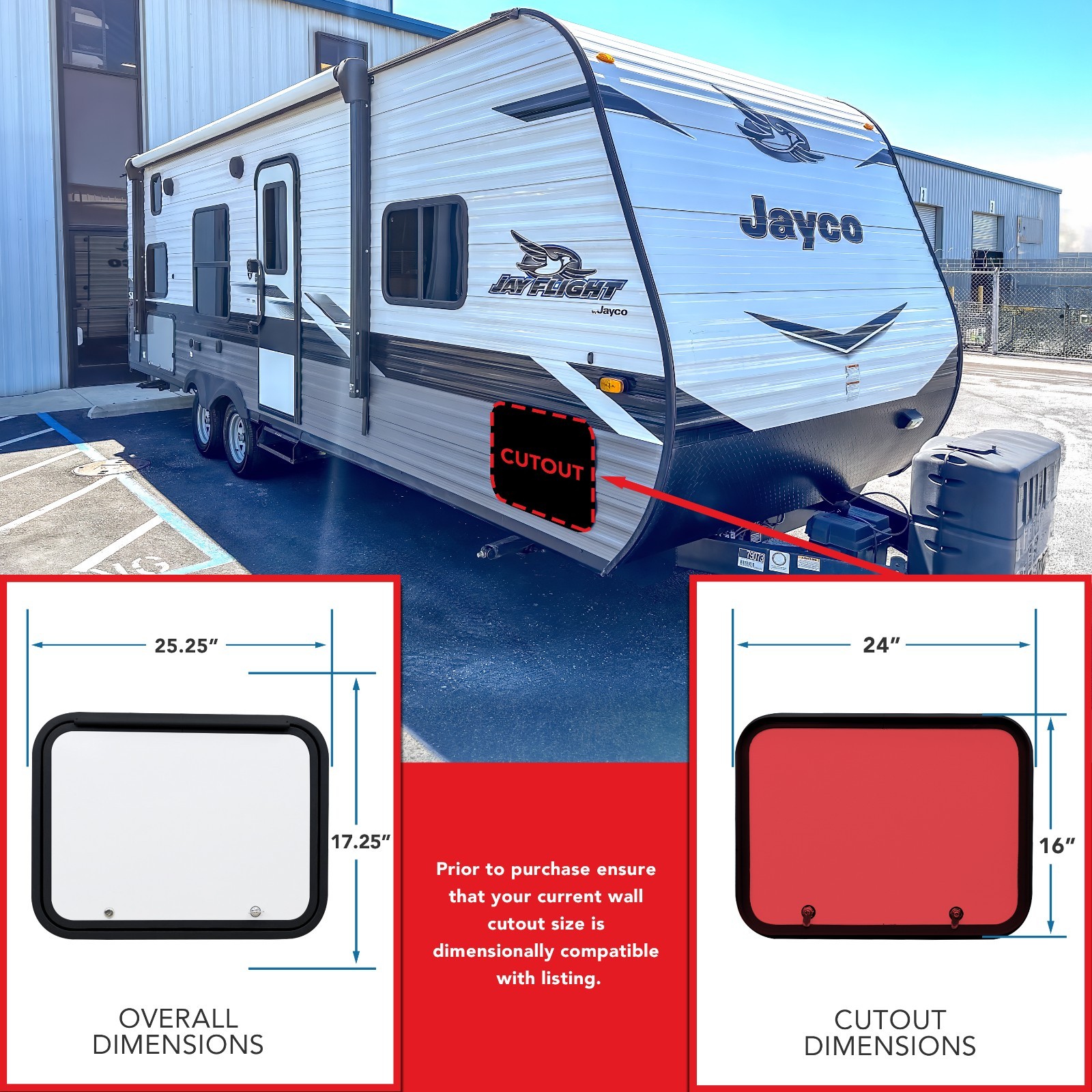 24″ x 16″ Hatch Baggage Cargo Compartment Storage Door RV