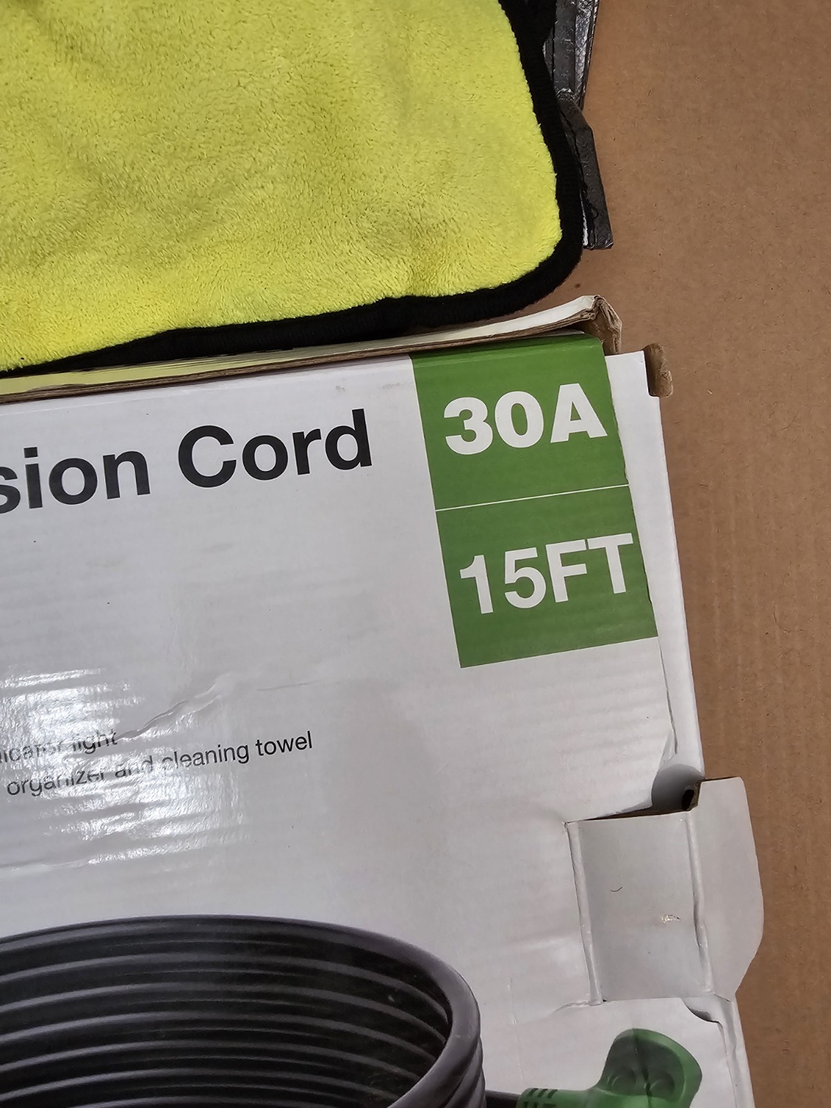 RV Power Extension Cord 15FT with LED Light Rvmate