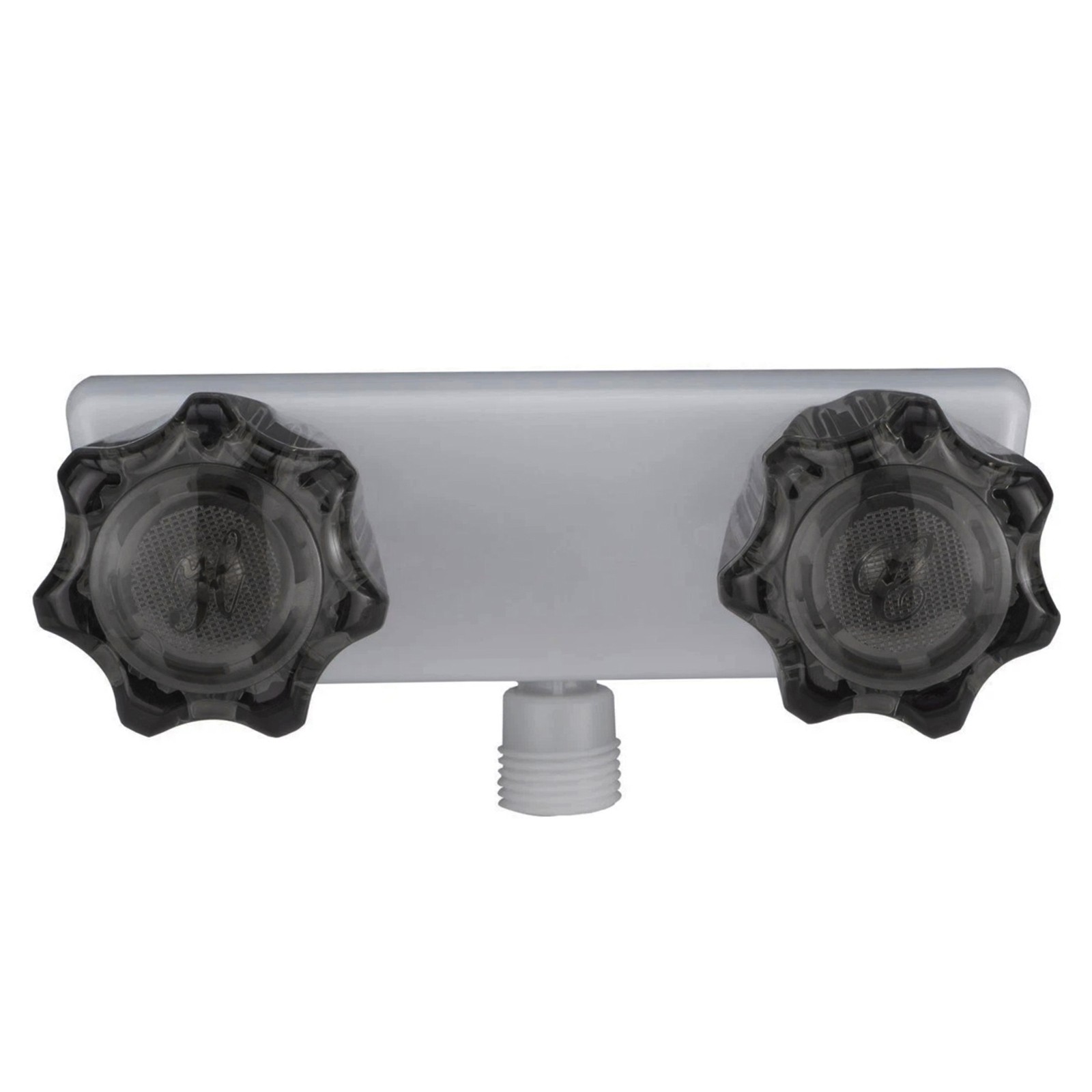 Dual Knob RV Shower Faucet 4inch Left Handle Compact Design For Motorhome Camper