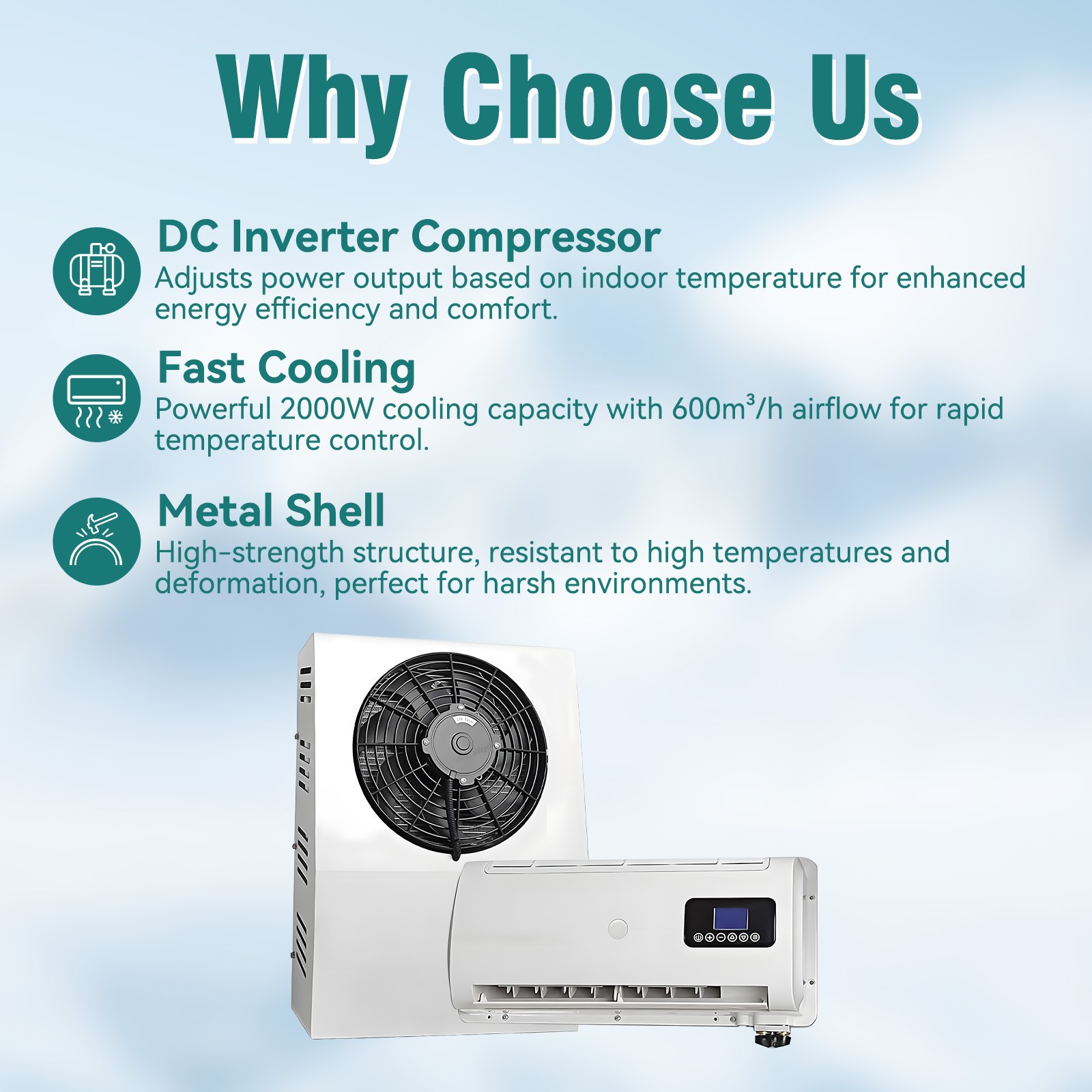 Treeligo 24V Split Fast Cooling Air Conditioner Kit For Electric Car Truck Van