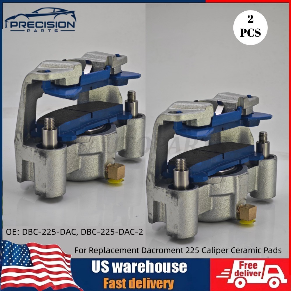 2 PCS Trailer Disc Brake Replaces Dacroment 225 Caliper Ceramic Pads DBC-225-DAC