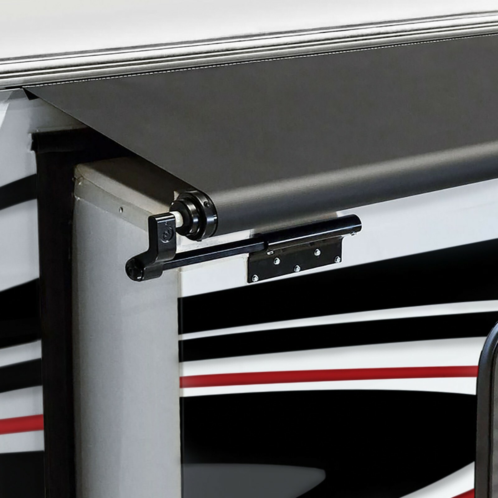 RecPro RV Slide Out Awning Slide Topper Slideout Fabric Only 200″ Black 46″