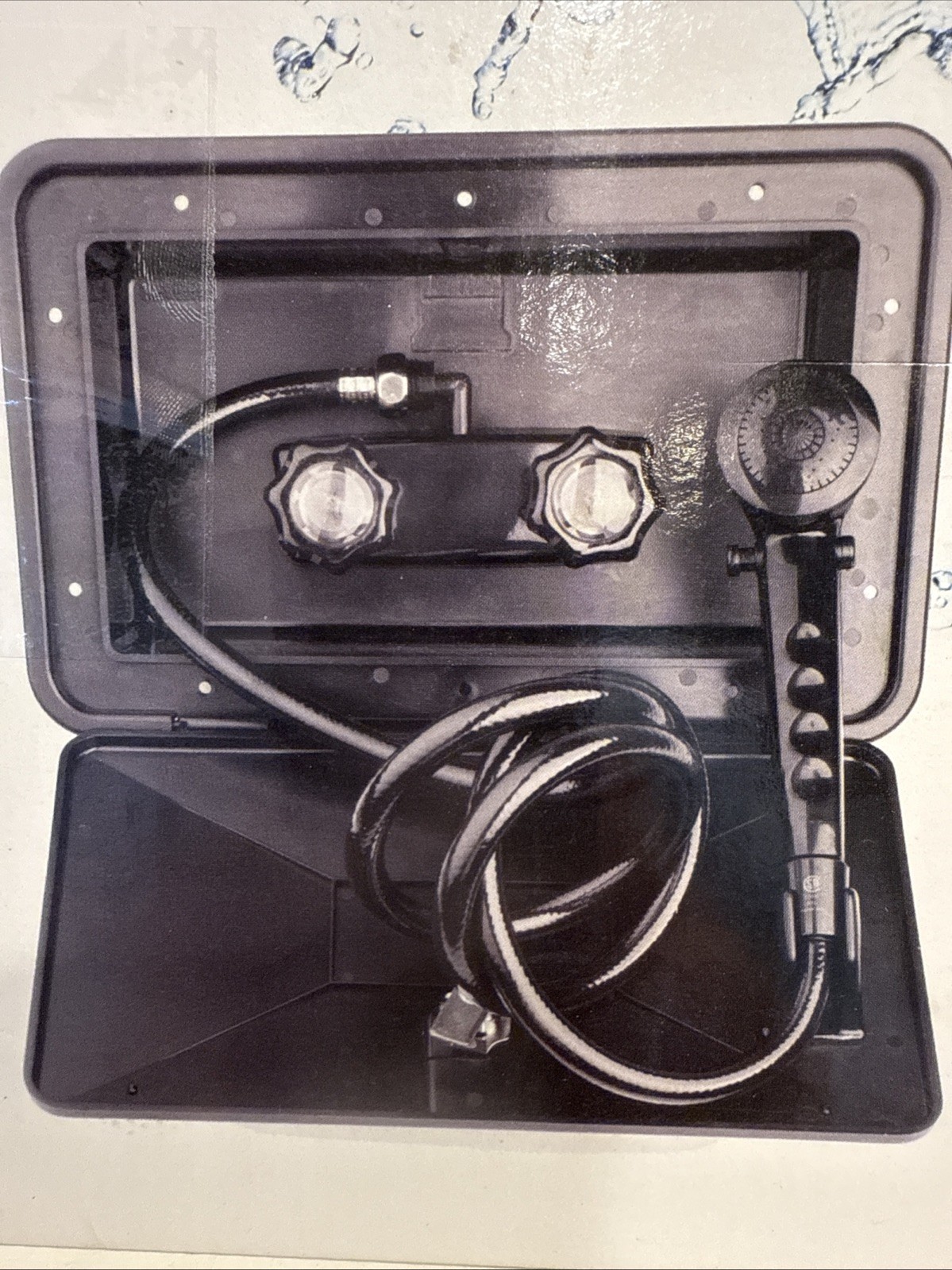 DURA FAUCET DF-SA170-BK RV Exterior Shower Box Kit (Black). New. Trailer / RV