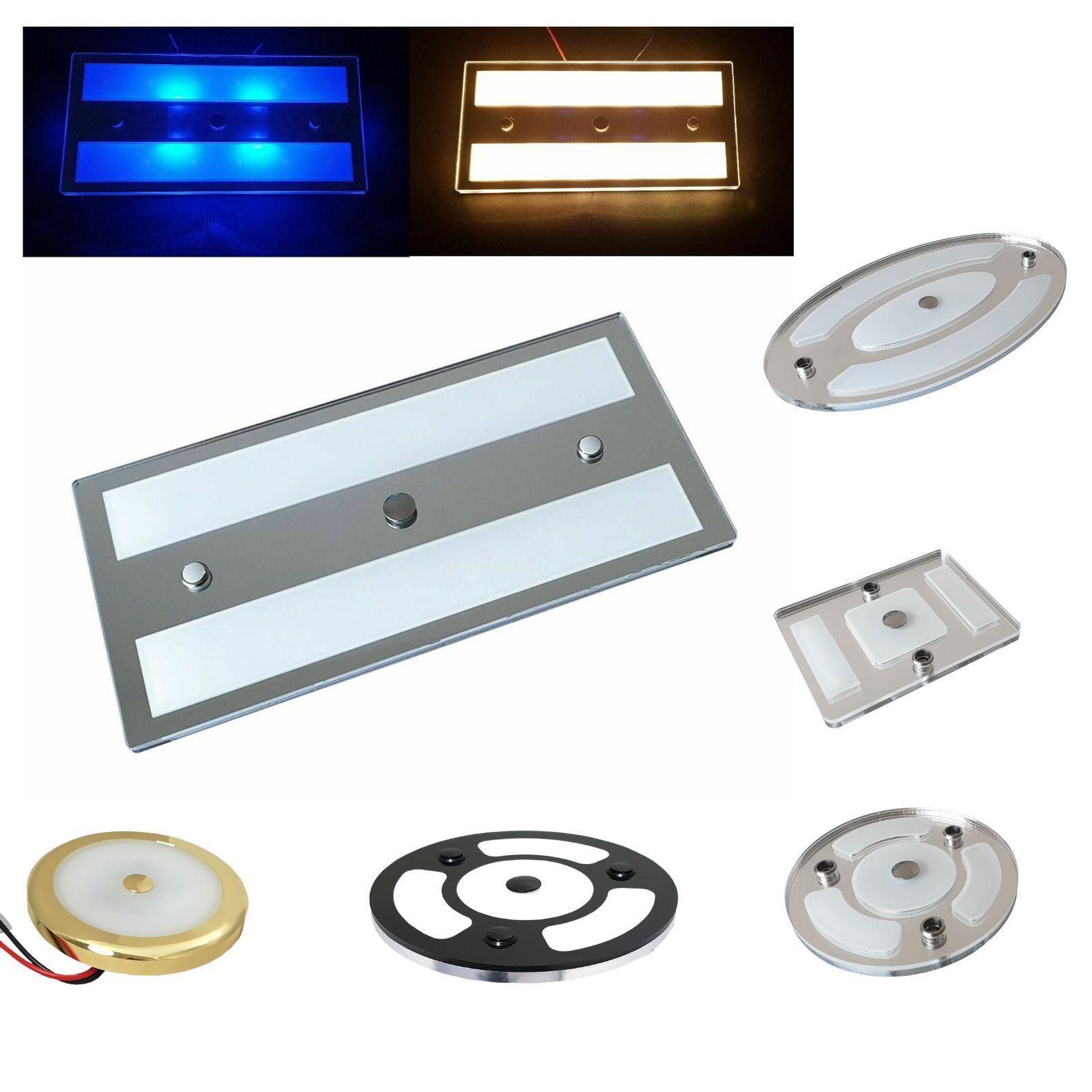 LED Ceiling Light 12V 24V Touch Control Dimmable Switch Caravan Campervan Boat