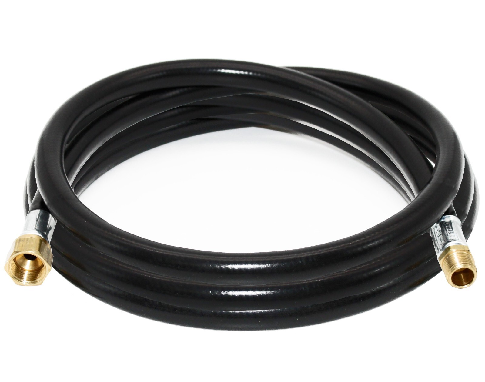 Flame King 120″ Thermoplastic Propane Hose Assembly, 3/8″ ID for RV & Trailer