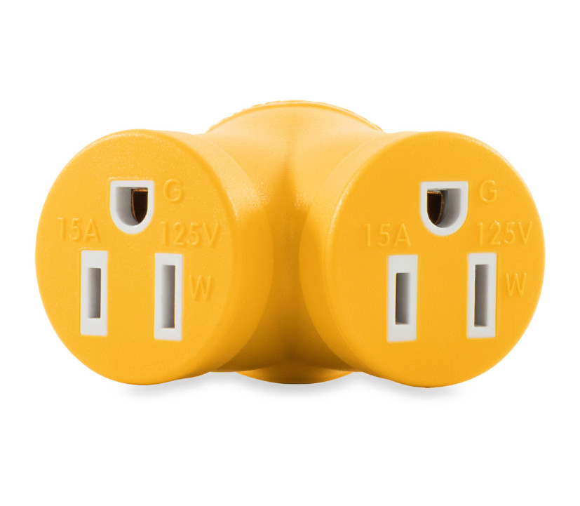 Camco Power Grip 4-Prong Generator Adapter 30AM/2x15AF 125V/3750W cETL 55438