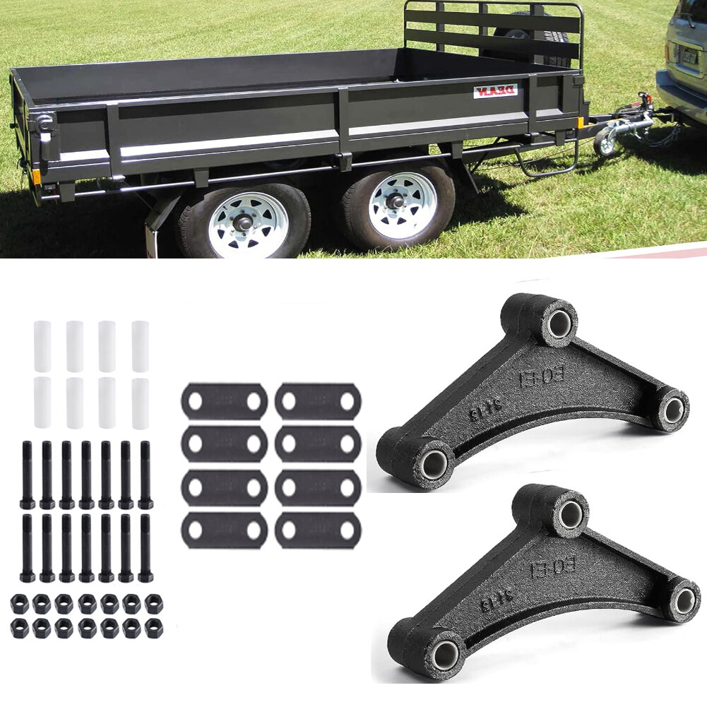 Trailer Shackle Kit, Tandem Trailer Axle Shackle Kit for Double Eye Springs (…