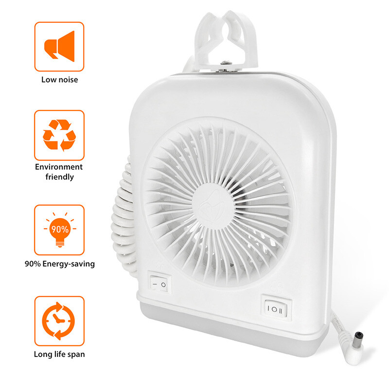 RV Light Fan Combo 12V Bedside Lamp 2-Phase Fan Bunk Pop-up Van Camper Interior