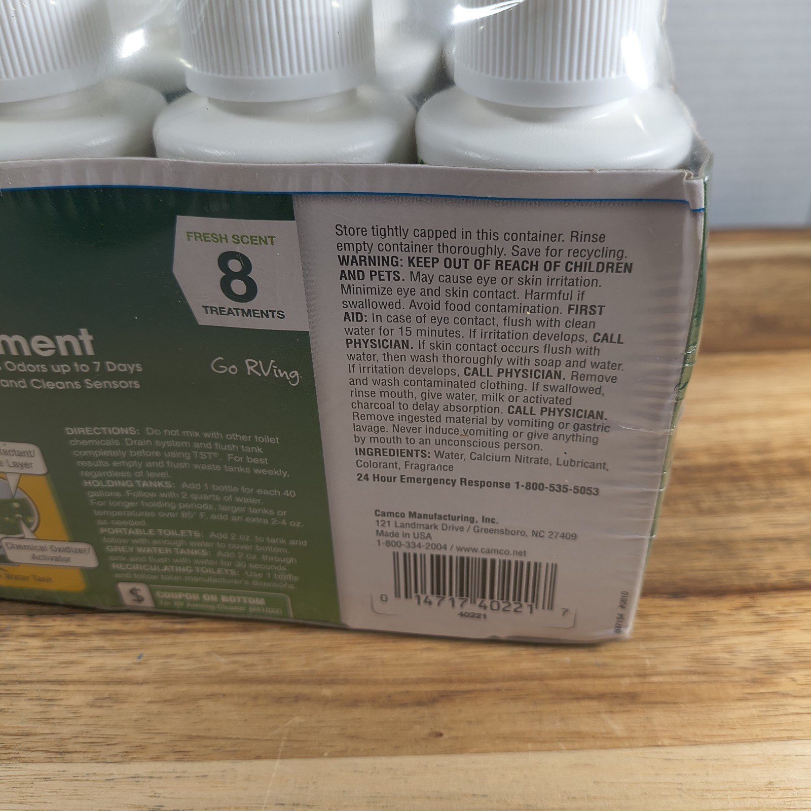 Camco 40221 TST Concentrated RV Toilet Treatment Singles – Pack of 8 – 4 Oz Bott