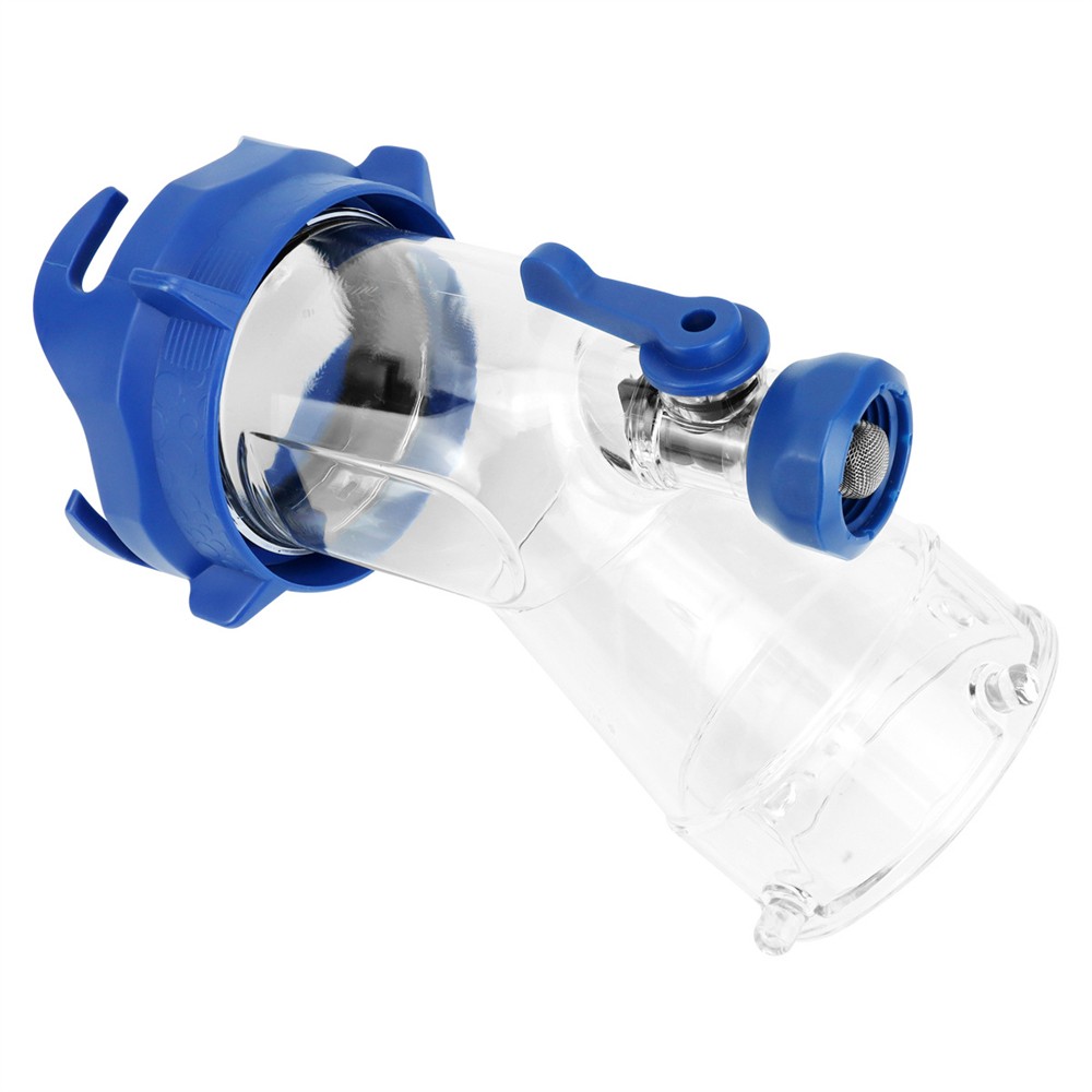 RV Tank Rinser Sewer Adapter, Transparent with Gasket,ON/OFF Switch,UV-Resistant