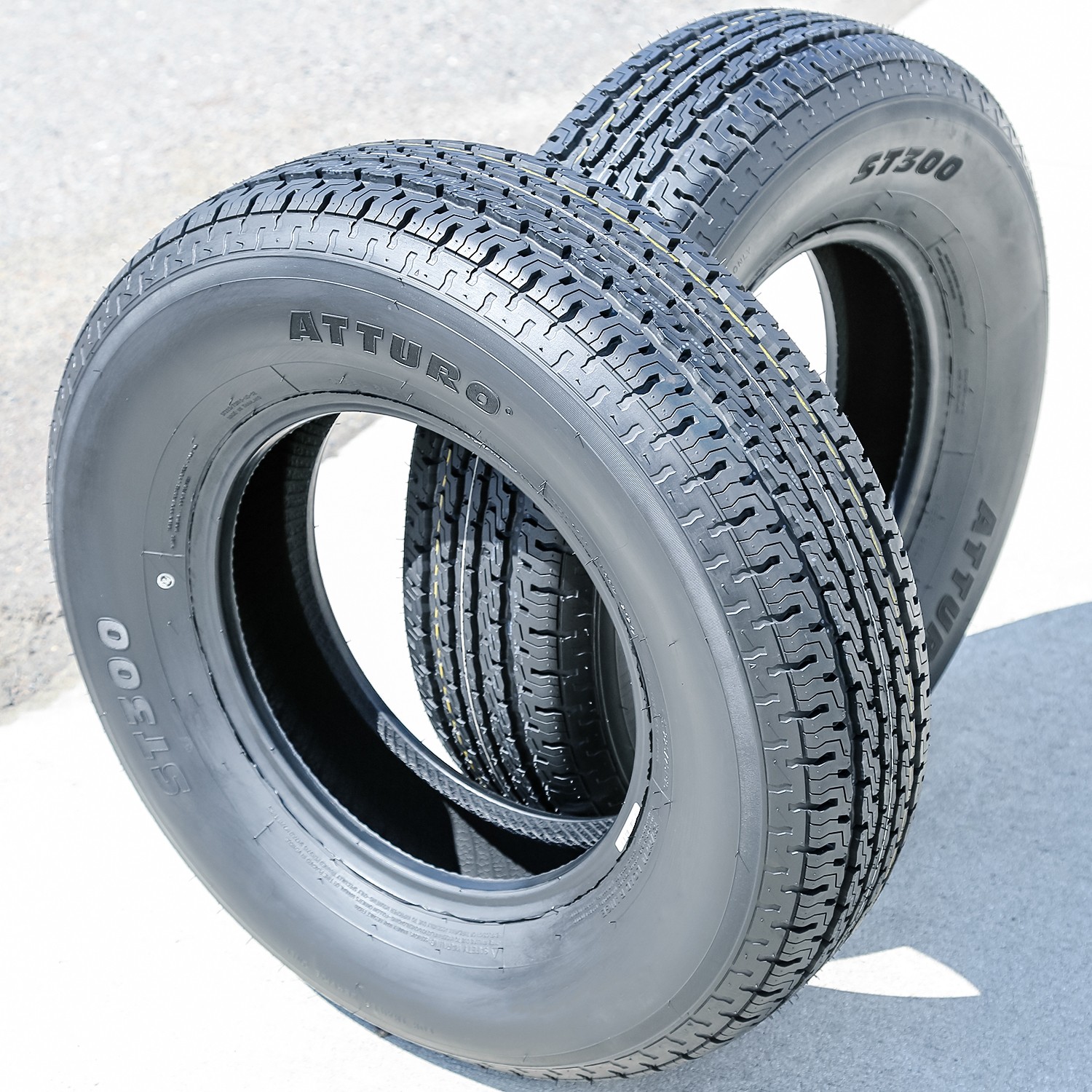 2 Tires Atturo ST300 Steel Belted ST 205/75R15 Load D 8 Ply Trailer