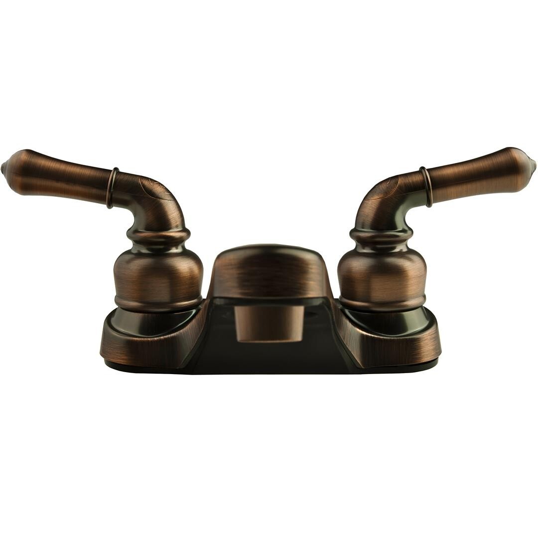 Dura Classical Oil Rubber Bronze Low-Arc Lavatory Faucet with Levers Handles