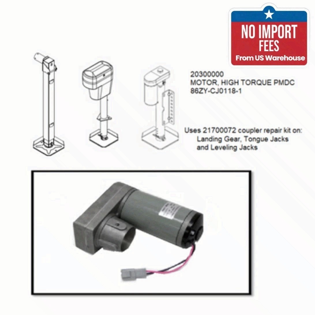 BAL 20300000 Leveling Jack Motor High Torque 86ZY-CJ0118-1 25A 150W 50RPM RV New