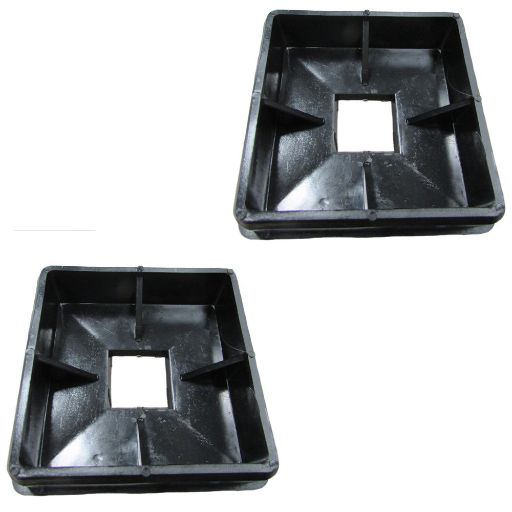 4″ Square Rubber Bumper Plug End Cap Cover Black RV Camper Trailer 2 Pack