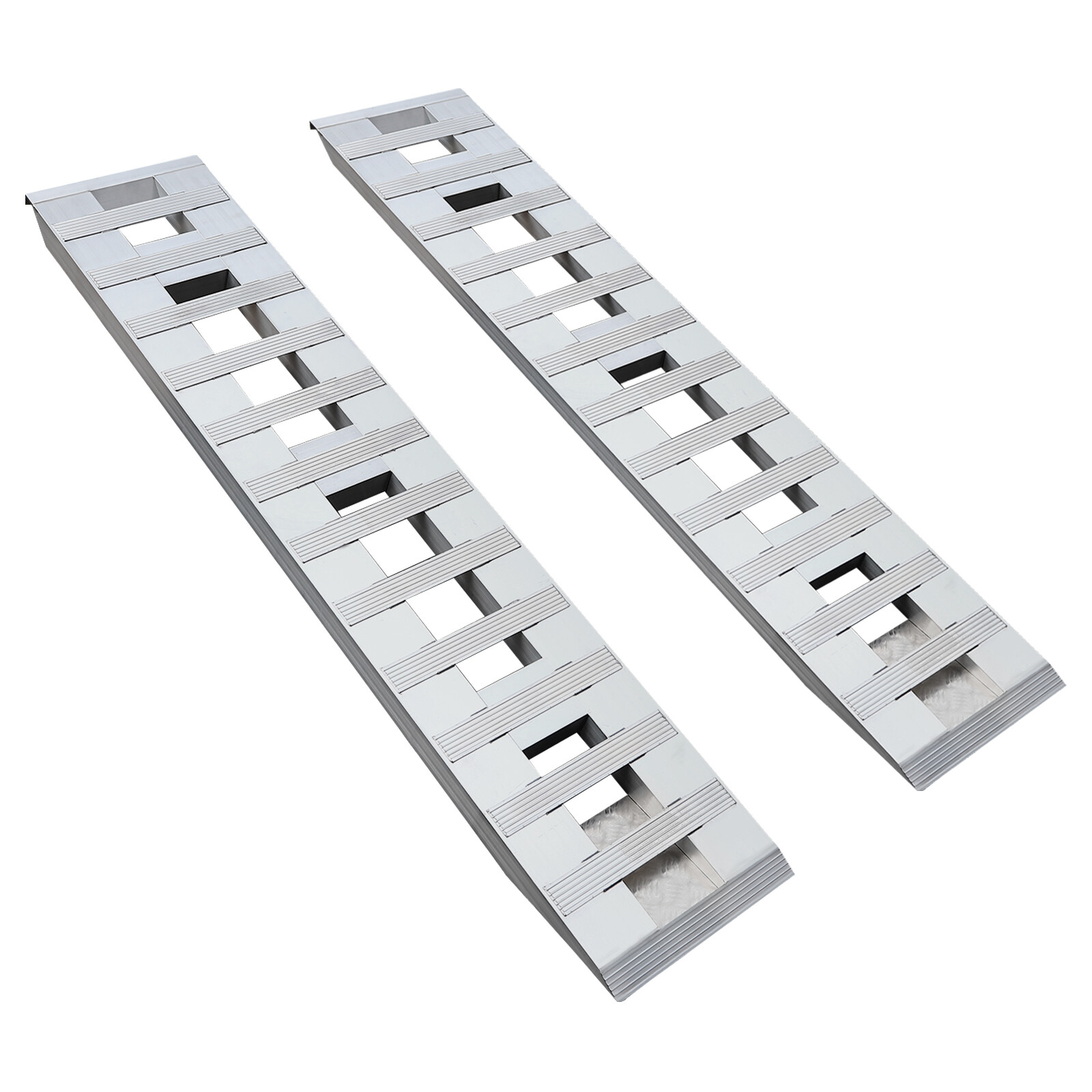 2PCS Aluminum 6000LBS Hook Ramps Car Truck Trailer Auto Hauler Tractor 72*15in