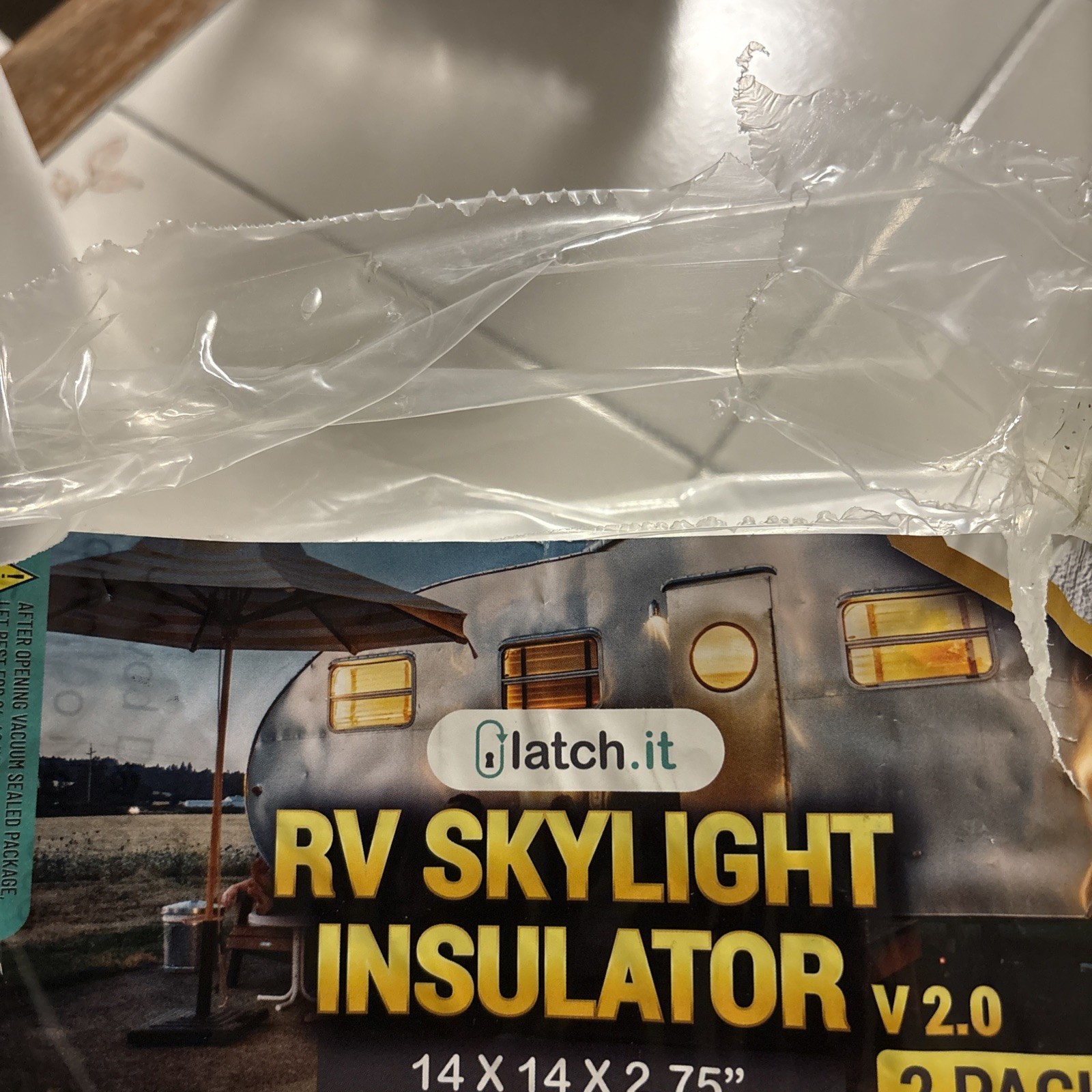 RV Skylight Insulator 14x22x2.75 RV Vent Cover and Skylight Shade,Waterproof RV