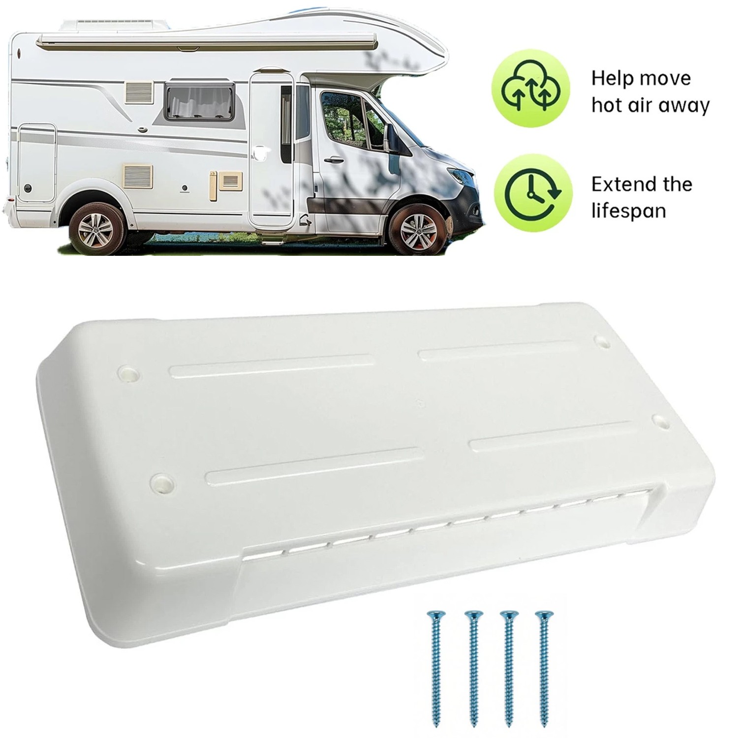 For Dometic Refrigerator Vent Cover RV Roof Lid Trailer Replacement Part #65528