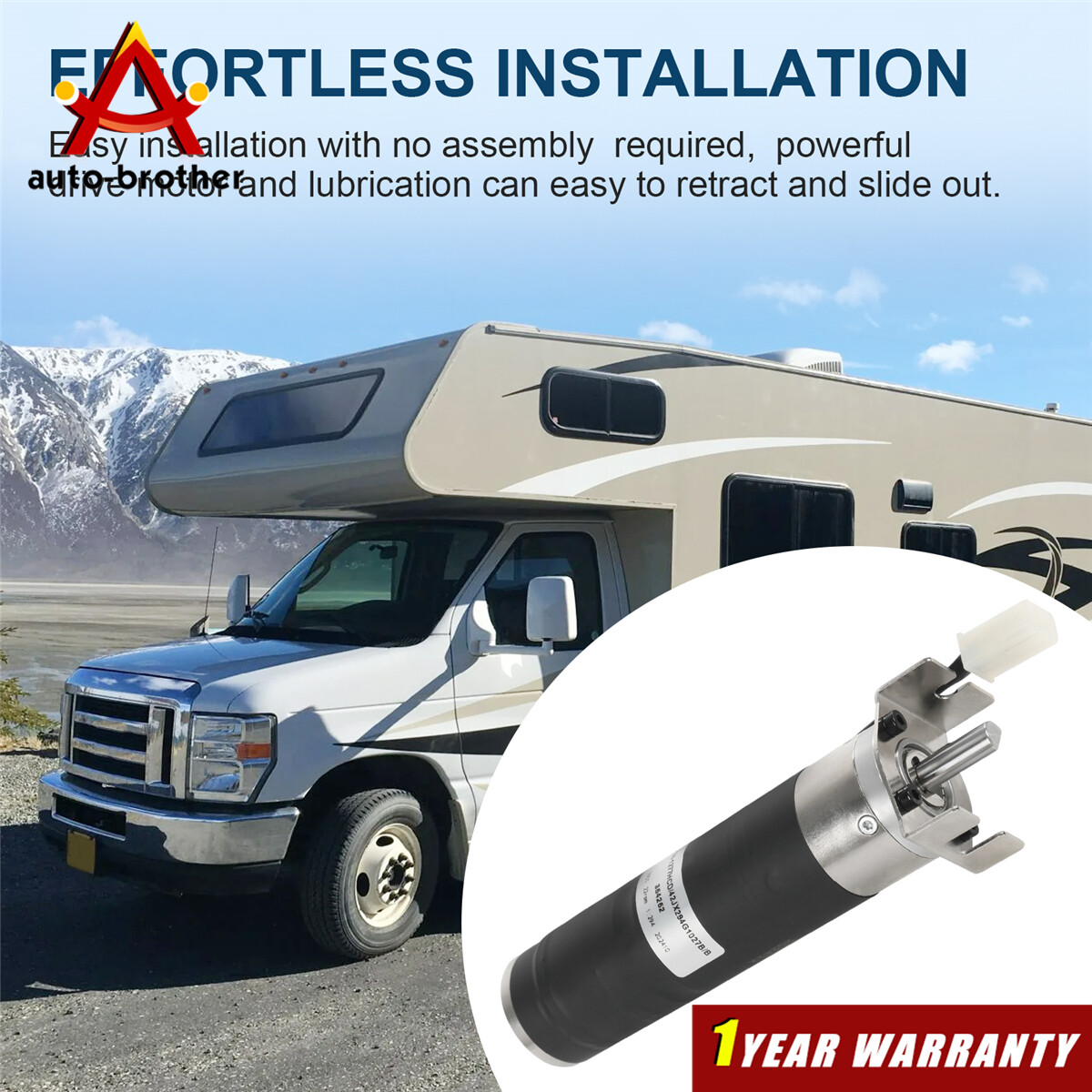 364262 in-Wall Slide-Out Motor with Brake – 42mm (Mid Torque)