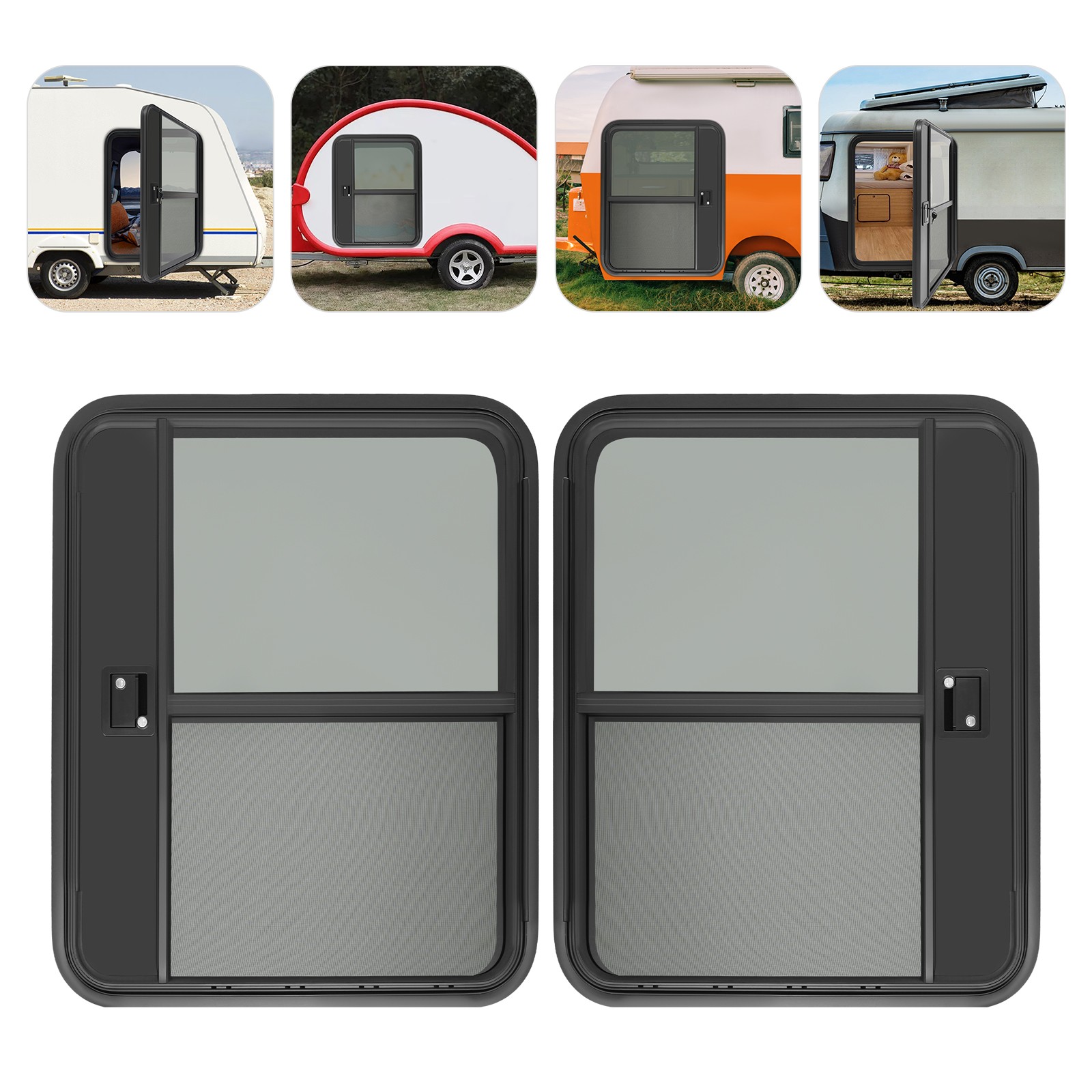 2x RV Entry Door RV Camper Teardrop Trailer Doors 30×36 in Entry Doors LH/RH Set
