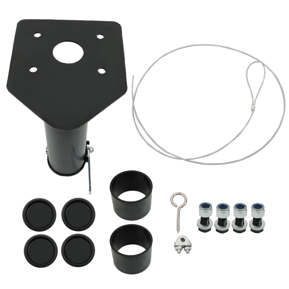 12’- 17’Inches Adjustable 5th Wheel RV to Gooseneck Adapter Hitch Black