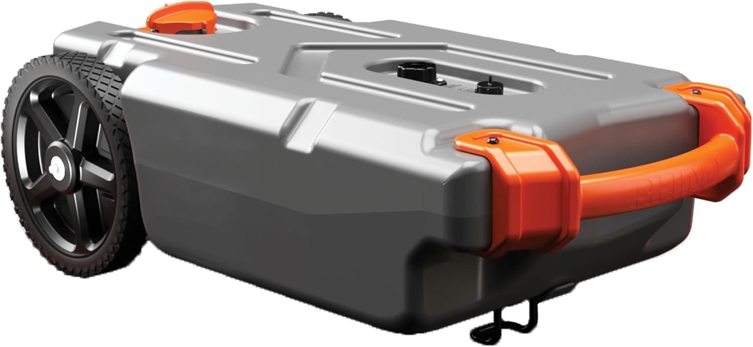 Rhino 21-Gallon Portable RV Tote Tank – Multicolor, High Density Polyethyl