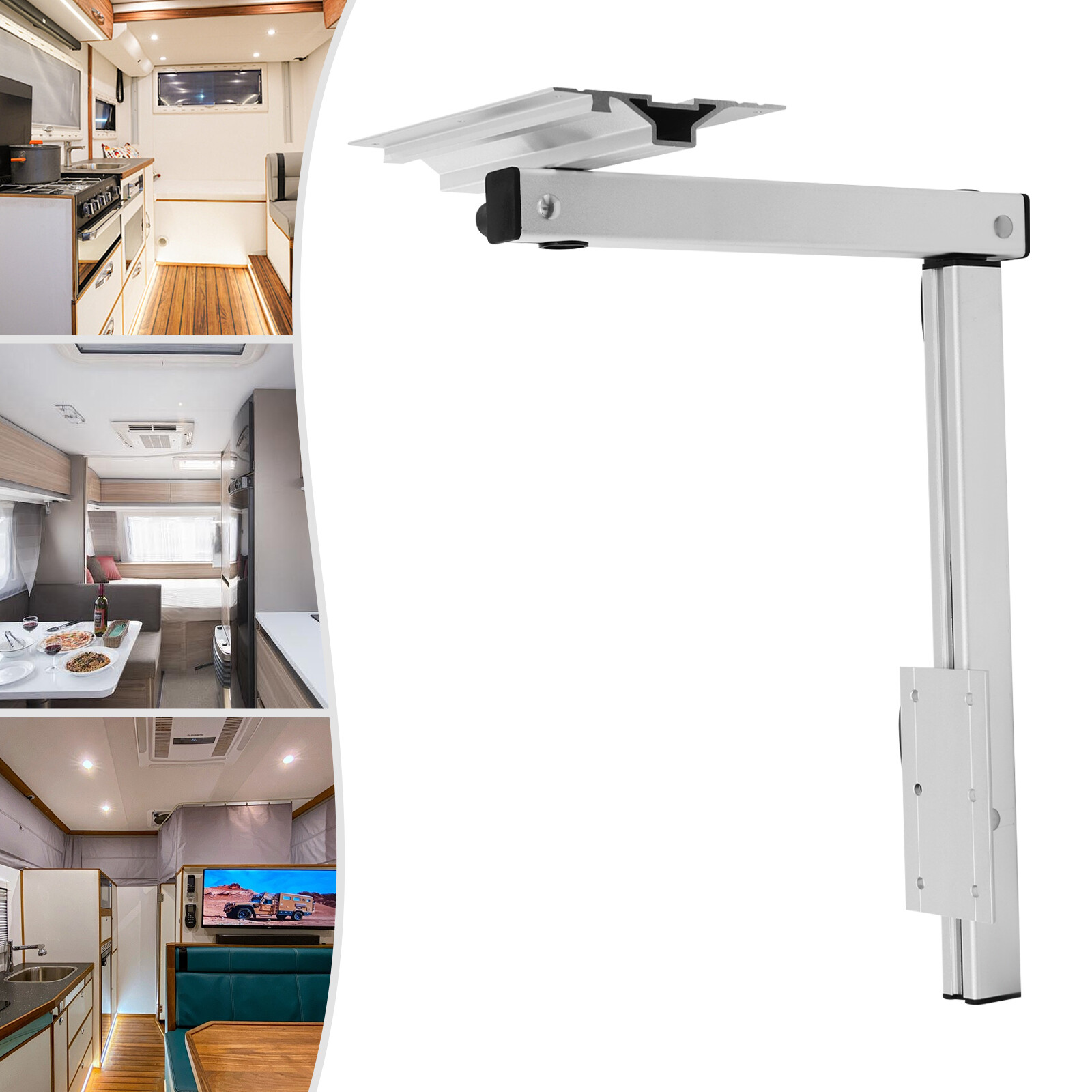 Adjustable RV Table Leg 360° Swivel For RV, Yachts Aluminum Alloy Space Saving