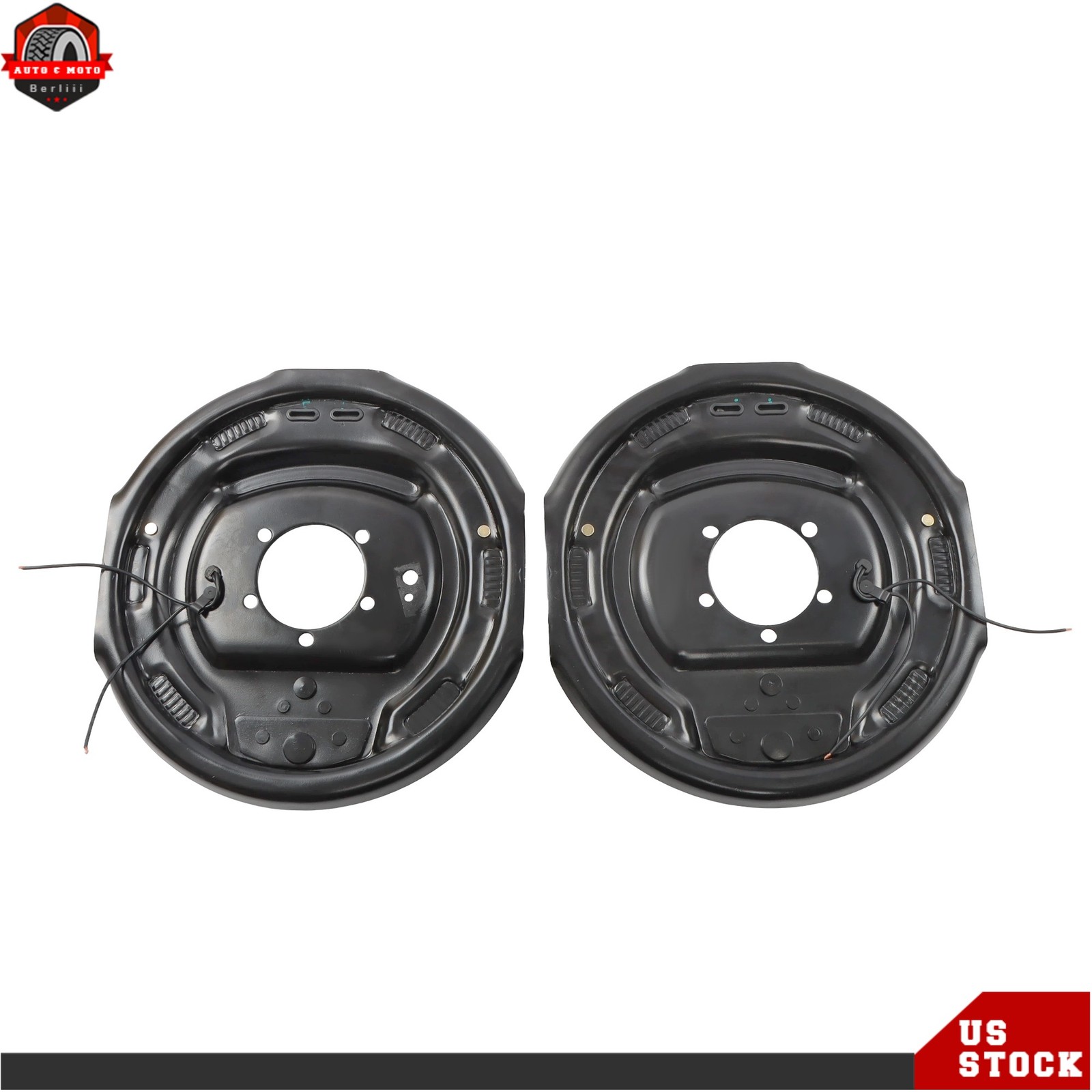 Electric Trailer Brake Assembly For 7000 lbs Axle 12″ x 2″ Self-Adjusting 1 Pair