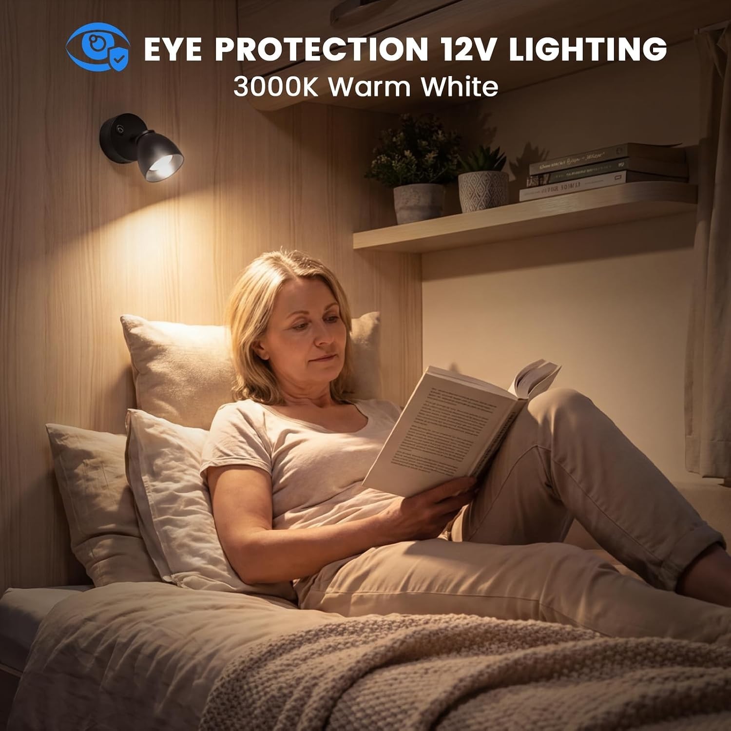 Efficient 12V Reading Light with Adjustable Beam – Modern RV Illumination