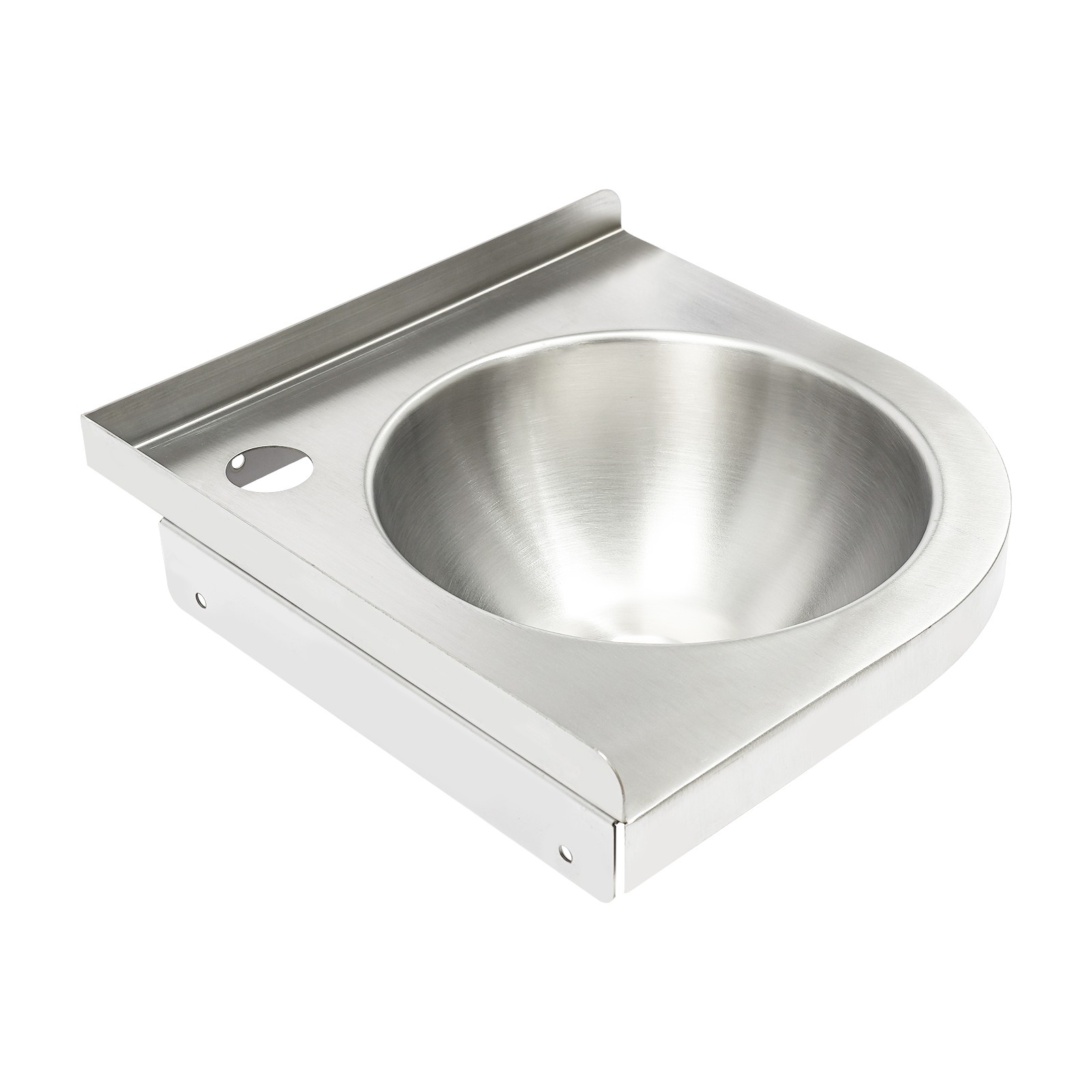 RV Caravan Camper Sink Stainless Steel Hand Wash Basin Wall-mounted Silver Sink