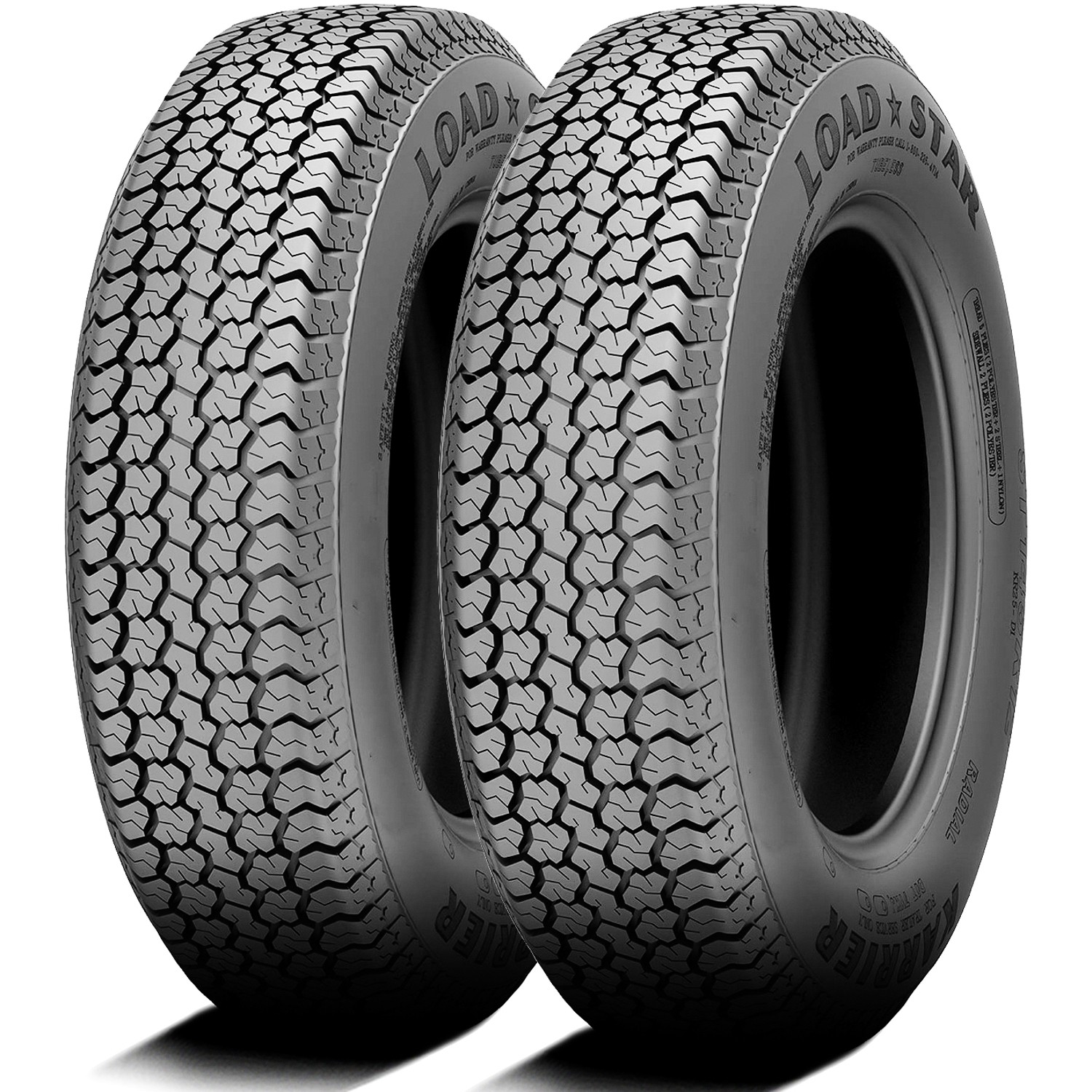 2 Tires Loadstar K550 ST 205/75D15 205-75-15 205/75/15 D 8 Ply Trailer