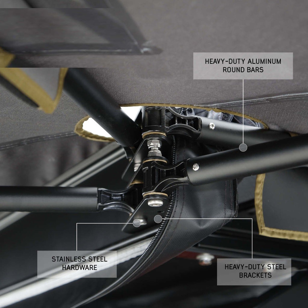 Overland Vehicle Systems 19679907 Awning Nomadic 270LTE 75 Square Feet Gray