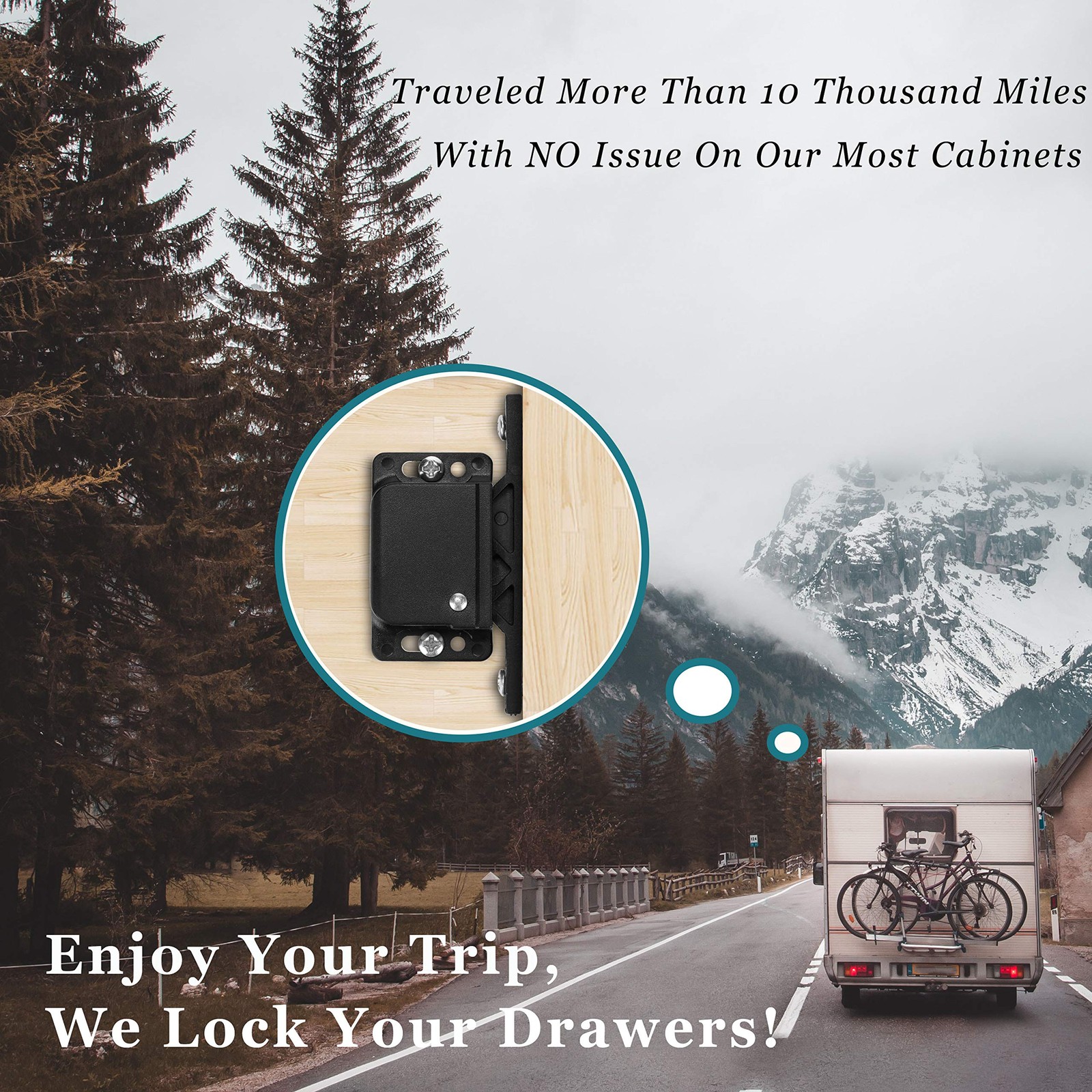 RV Drawer Latches and Catches, 4 Pack RV Cabinet Door Latches and Catches, 10…