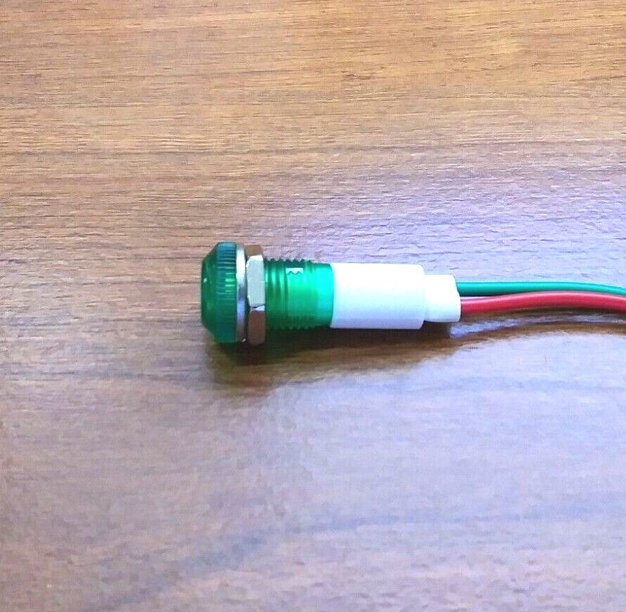 6 BBT 12 volt Waterproof Low-Profile Bright Green LED RV Indicator Lights