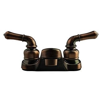 Lavatory Faucet Classical Plastic Oil Rubber Bronze Low-Arc Lavatory Faucet w