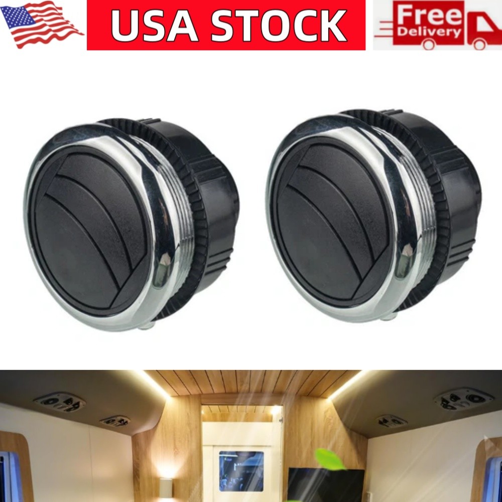 4pcs Universal 46mm Vent Air Outlet Rotating Round Ceiling for Car Bus RV ATV