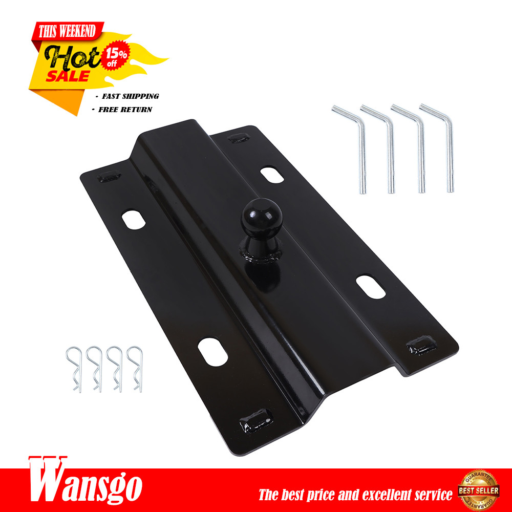 For 30,000lb Gooseneck Ball Plate All Standard 5th Wheel Rails Adapter Hitch New