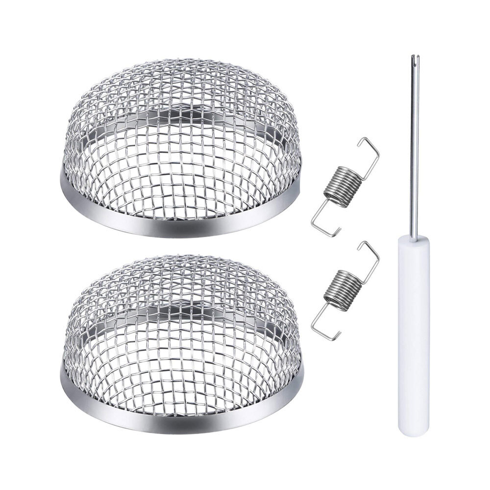2pc For RV Furnace Vent Cover 2.8inch Flying Insect Bug Screen Camper Mesh Kit