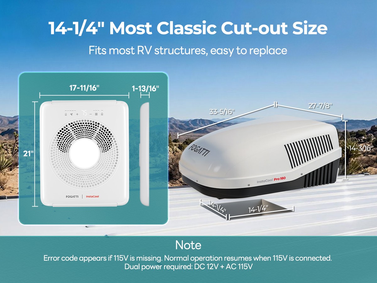 Ducted RV Air Conditioner 18K BTU Cooling Rooftop AC for Camper Trailer Alexa