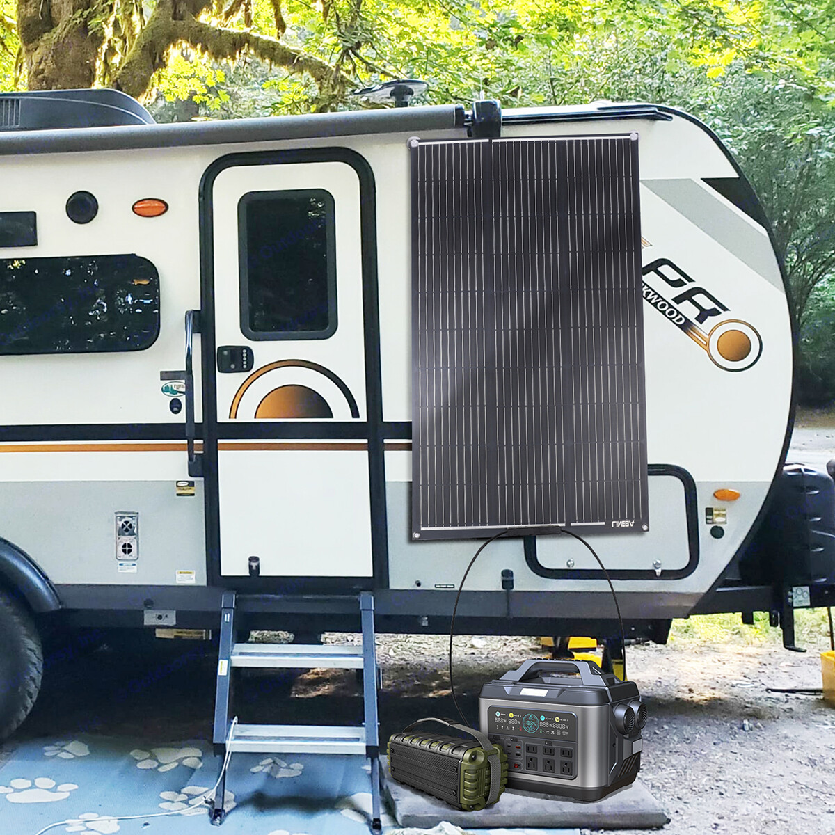 200W 400W Flexible Mono Solar Panel 12V 24V Ultra Thin for RV Camper Farm Shed