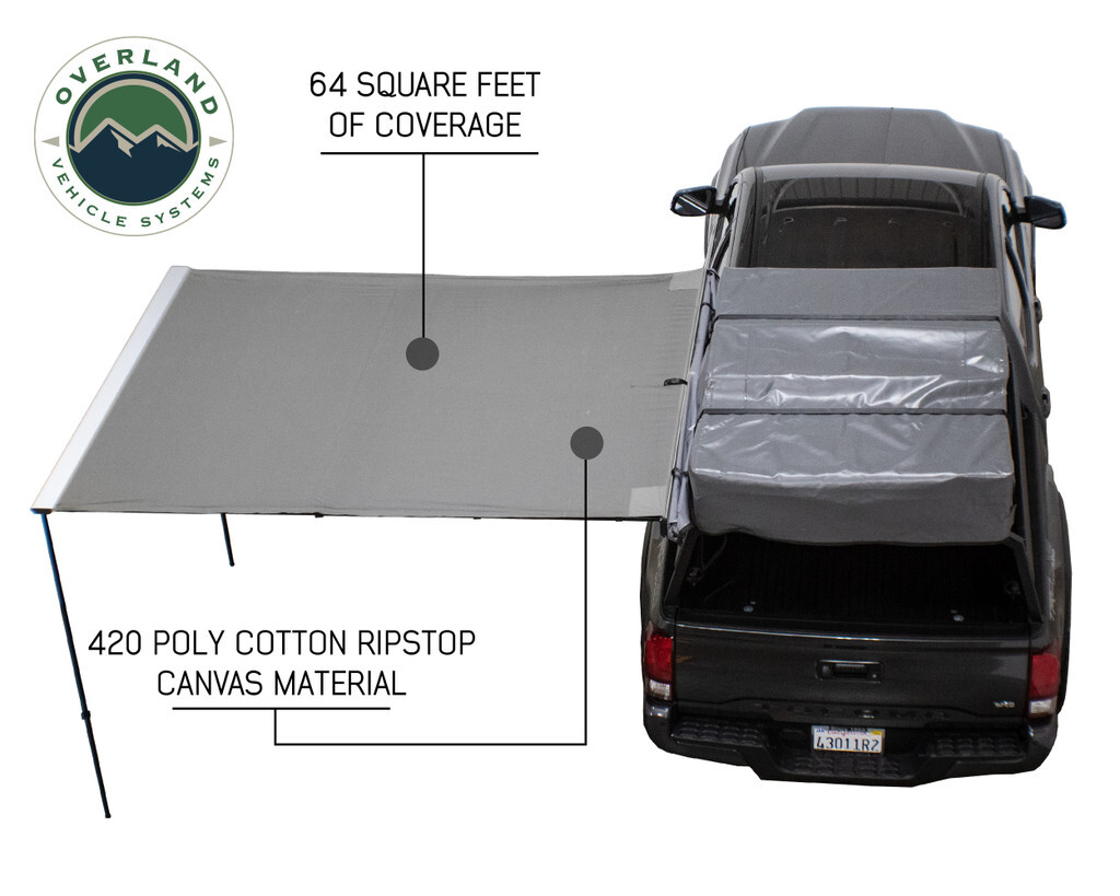 Overland Vehicle Systems Nomadic Awning – 8.0 With Black Cover