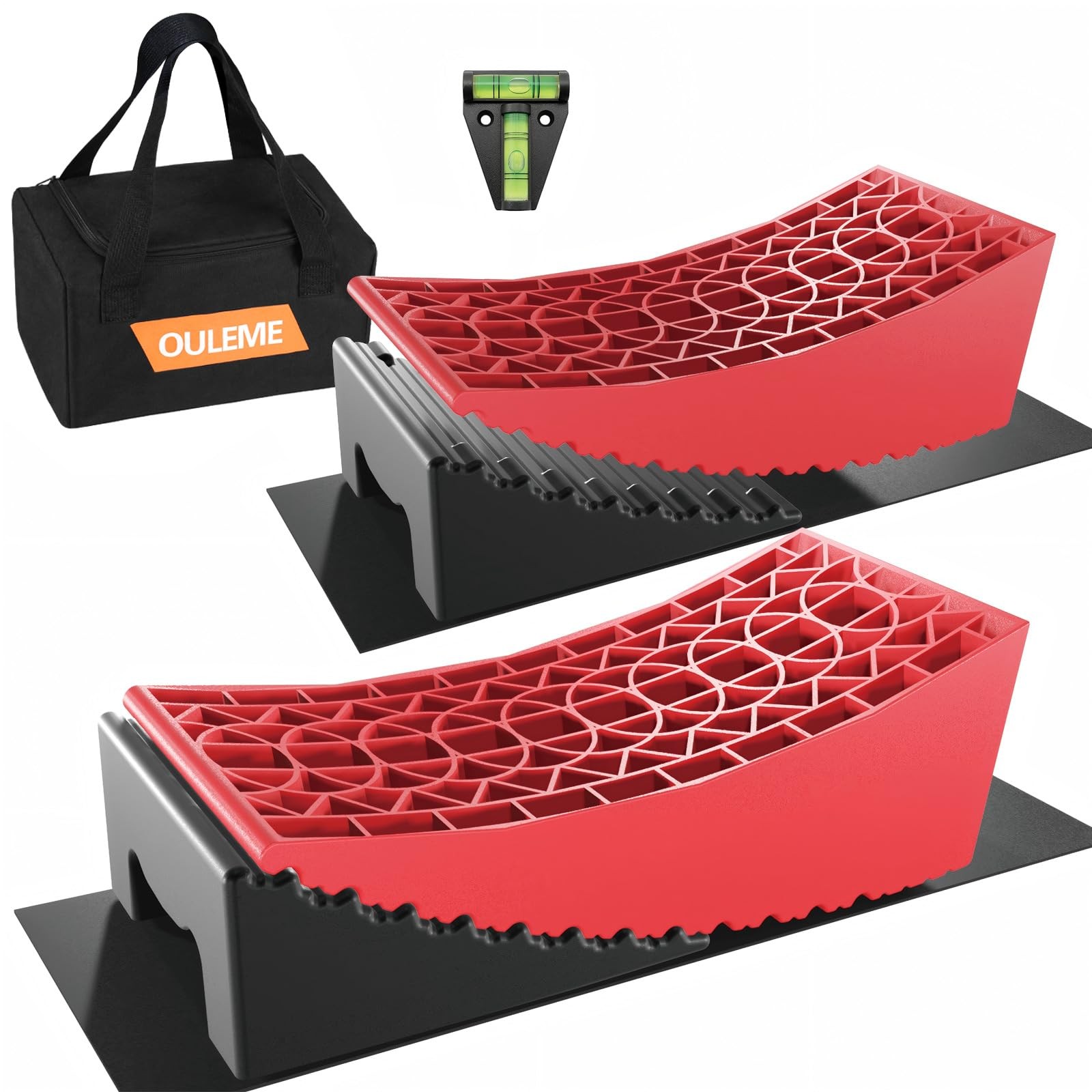 OULEME RV Leveling Blocks, Camper Leveler System 2 Packs M (13*6*4.3 inches)
